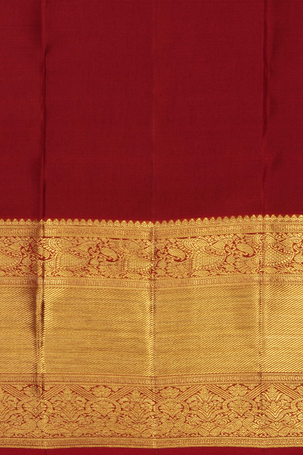 Image of Red Kanchipattu Brocade Saree