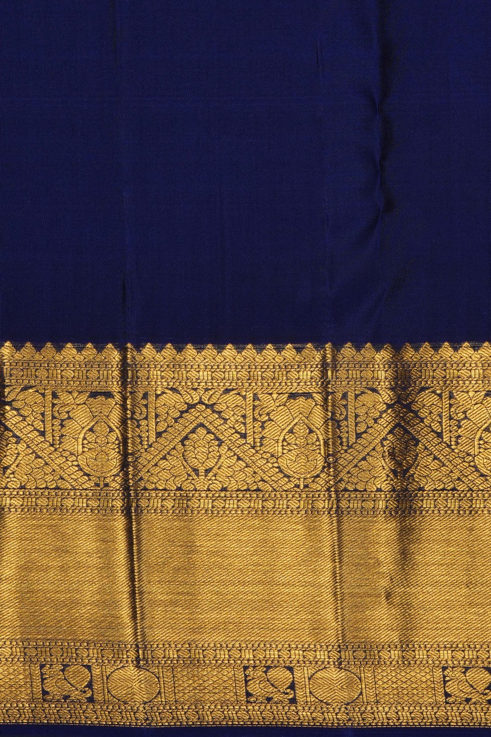 Image of Indigo Blue Kanchipattu Brocade Saree