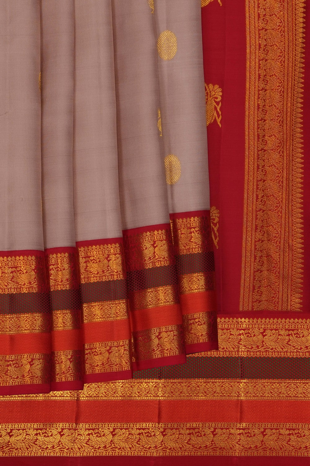 Image of Grey Kanchipattu Saree