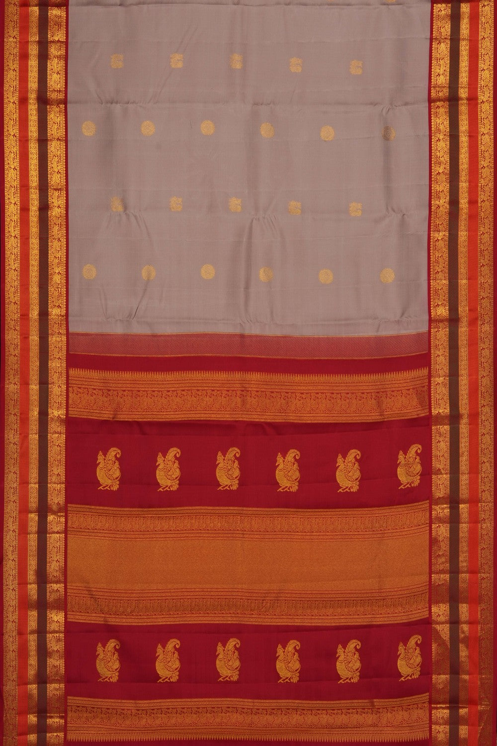 Image of Grey Kanchipattu Saree