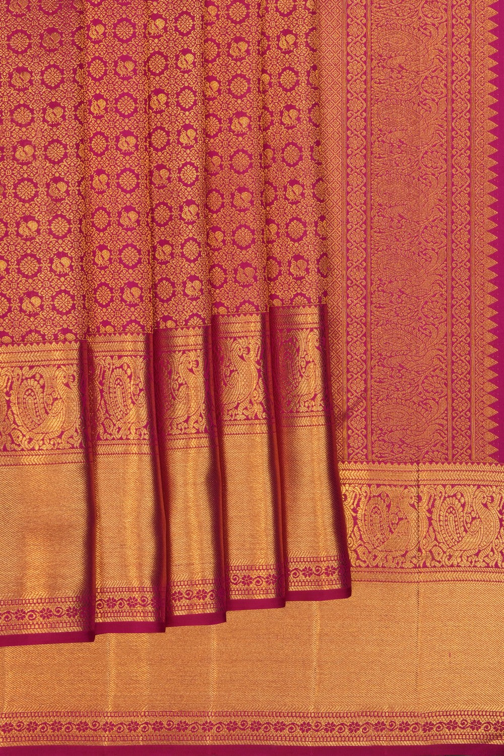 Image of Pink Kanchipattu Brocade Saree