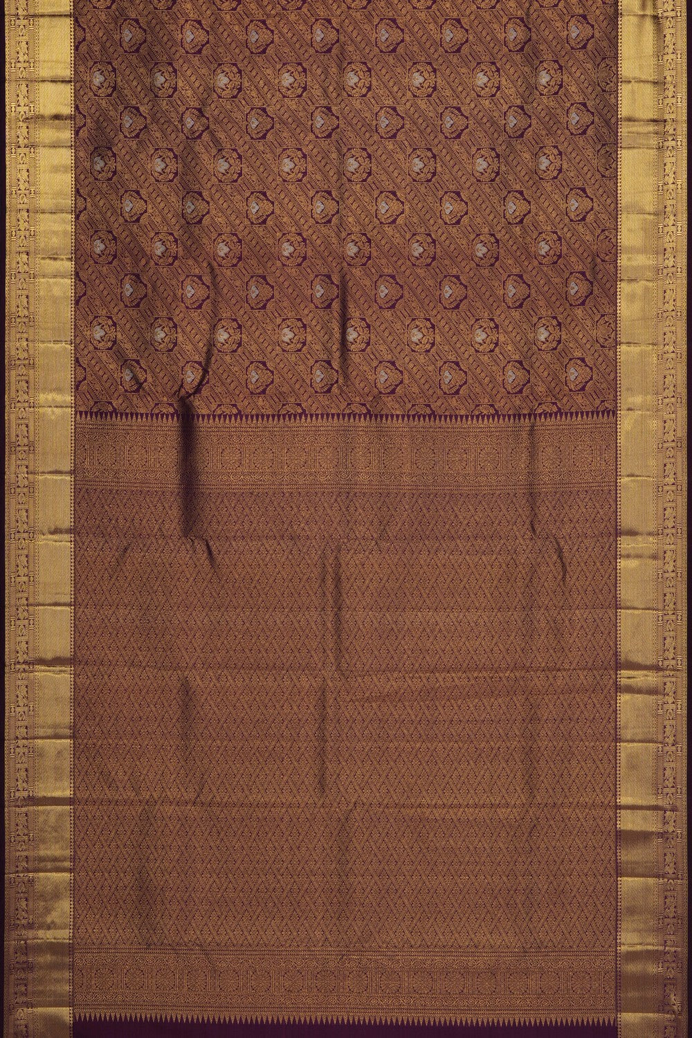 Image of Violet Kanchipattu Brocade Saree