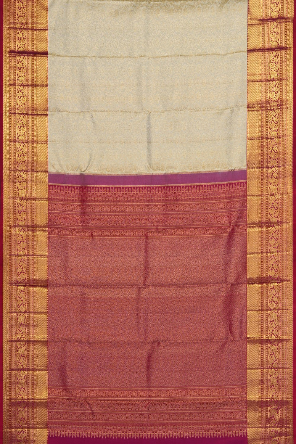 Image of Kanchipattu Brocade An Ethereal Off-White Saree