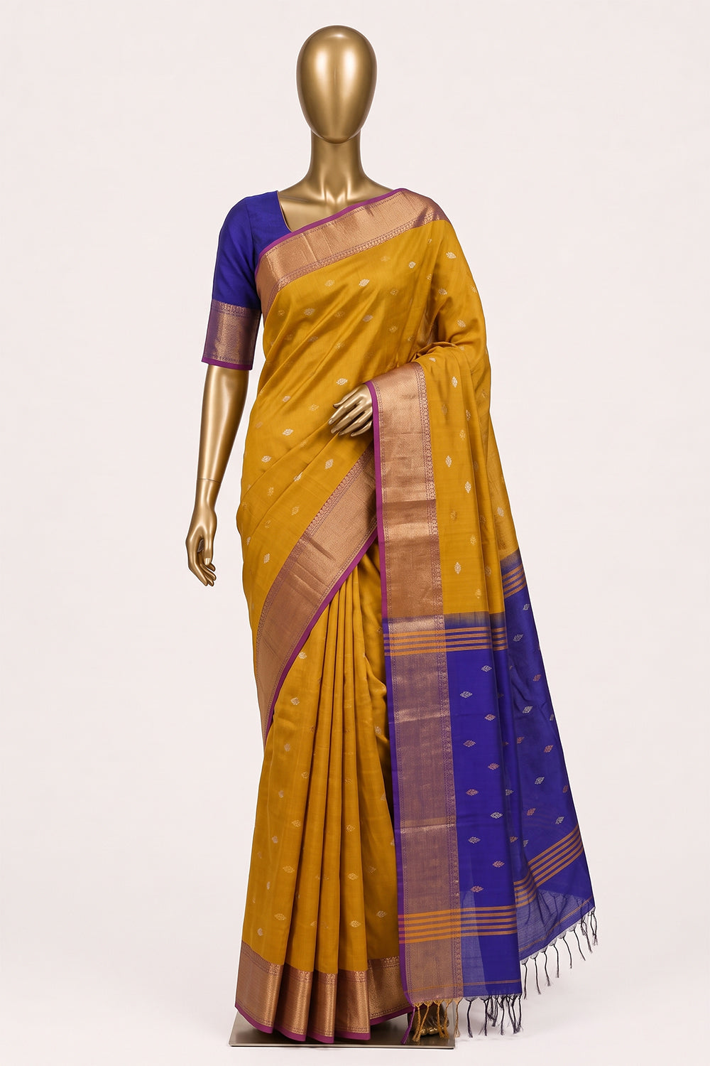 Image of Mustard Uppada Silk Saree