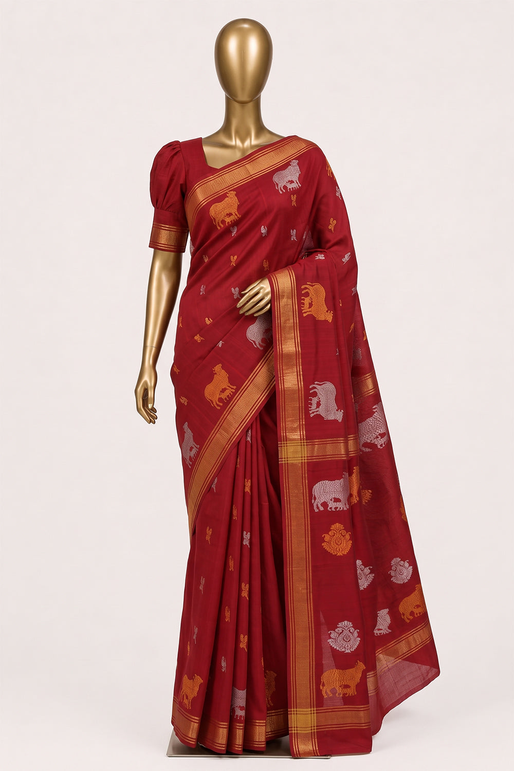 Image of Red Uppada Silk Saree