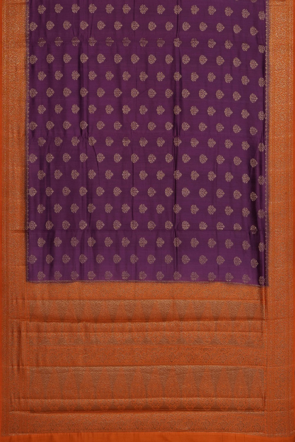 Image of Purple Banarasi Chiniya Silk Saree