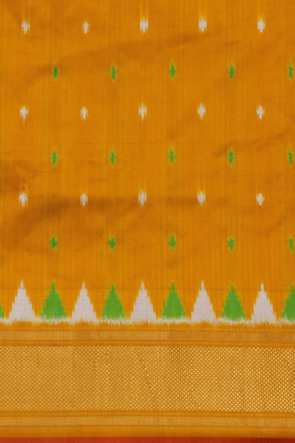 Image of A Fusion Tanjore Pochampally Saree
