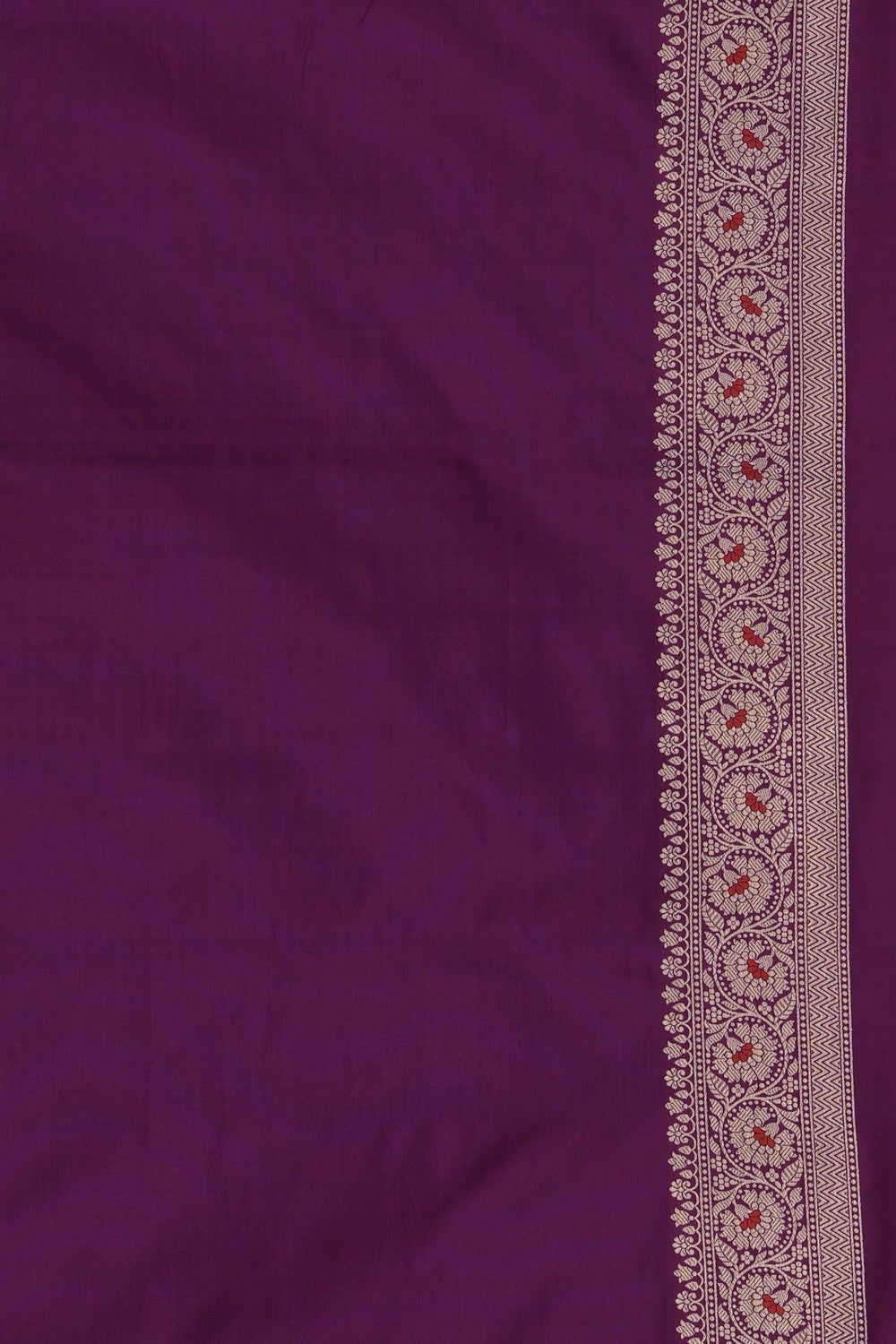 Image of Purple Banarasi Brocade Katan Silk Saree