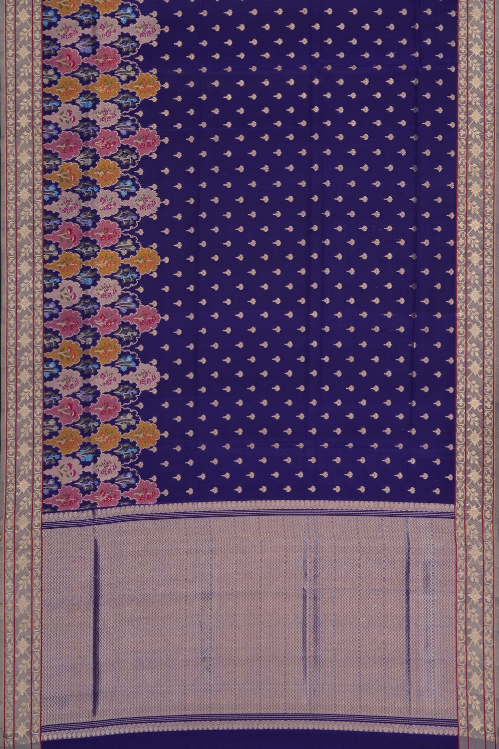 Image of Purple Kora Banarasi Saree