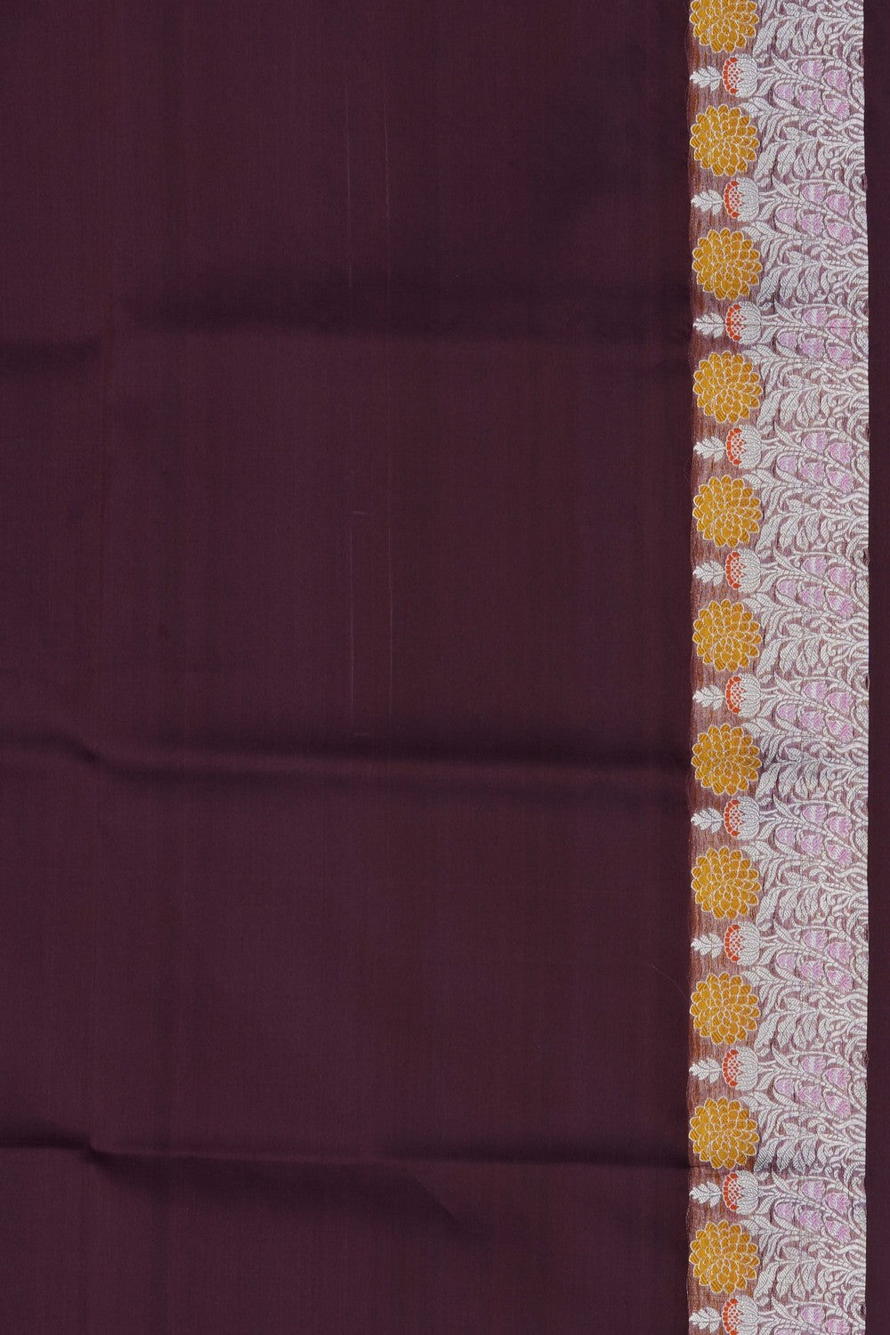 Image of Caramel Brown Kora Banarasi Saree