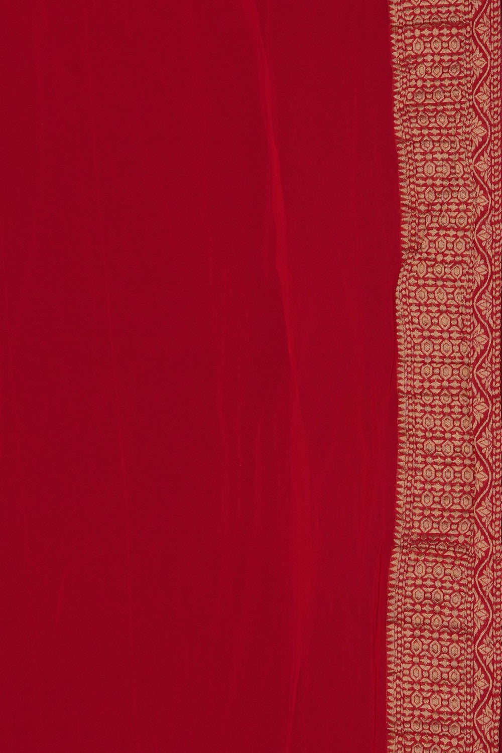 Image of Red Bandhani Georgette Saree