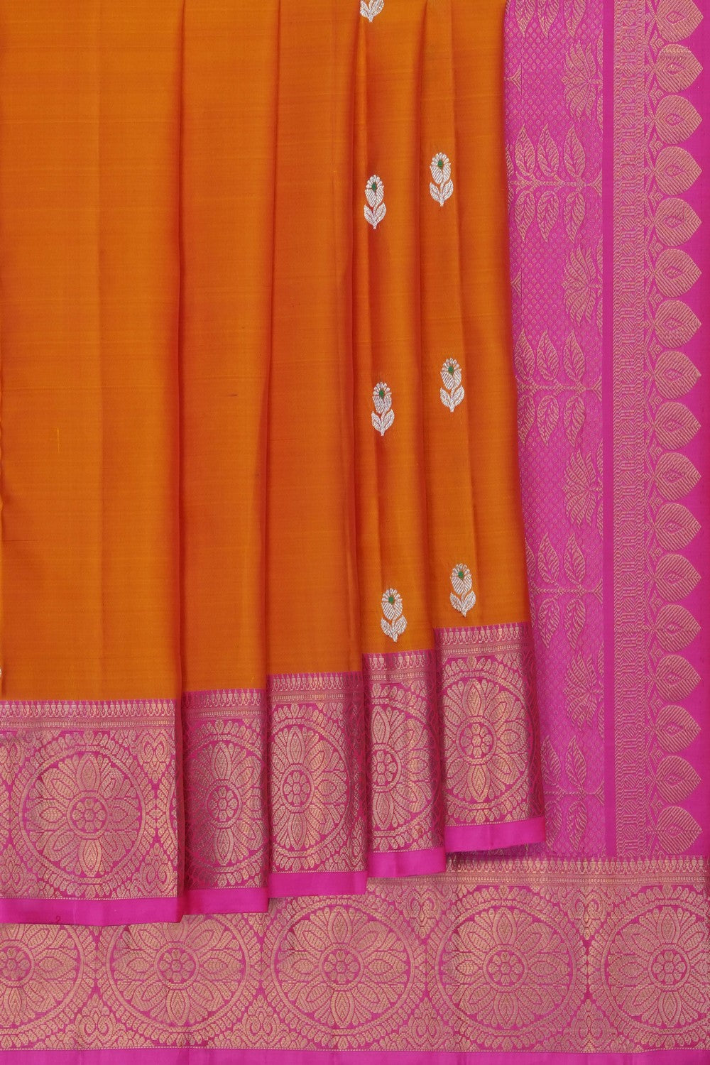 Image of Mustard Kanchipattu Saree