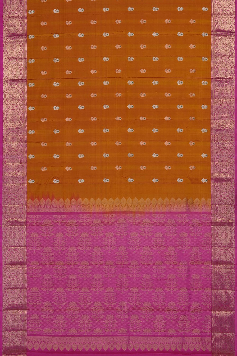Image of Mustard Kanchipattu Saree