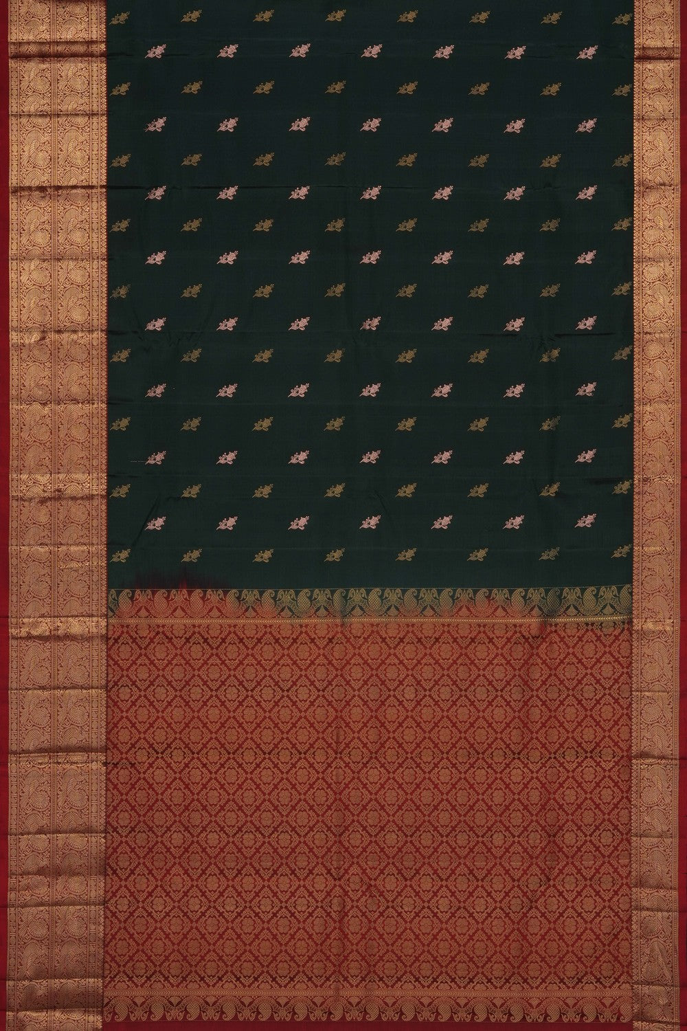 Image of Green Kanchipattu Saree