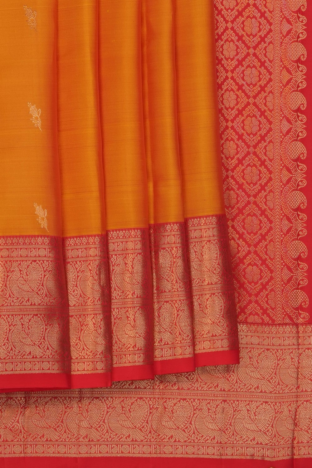 Image of Mustard Kanchipattu Saree