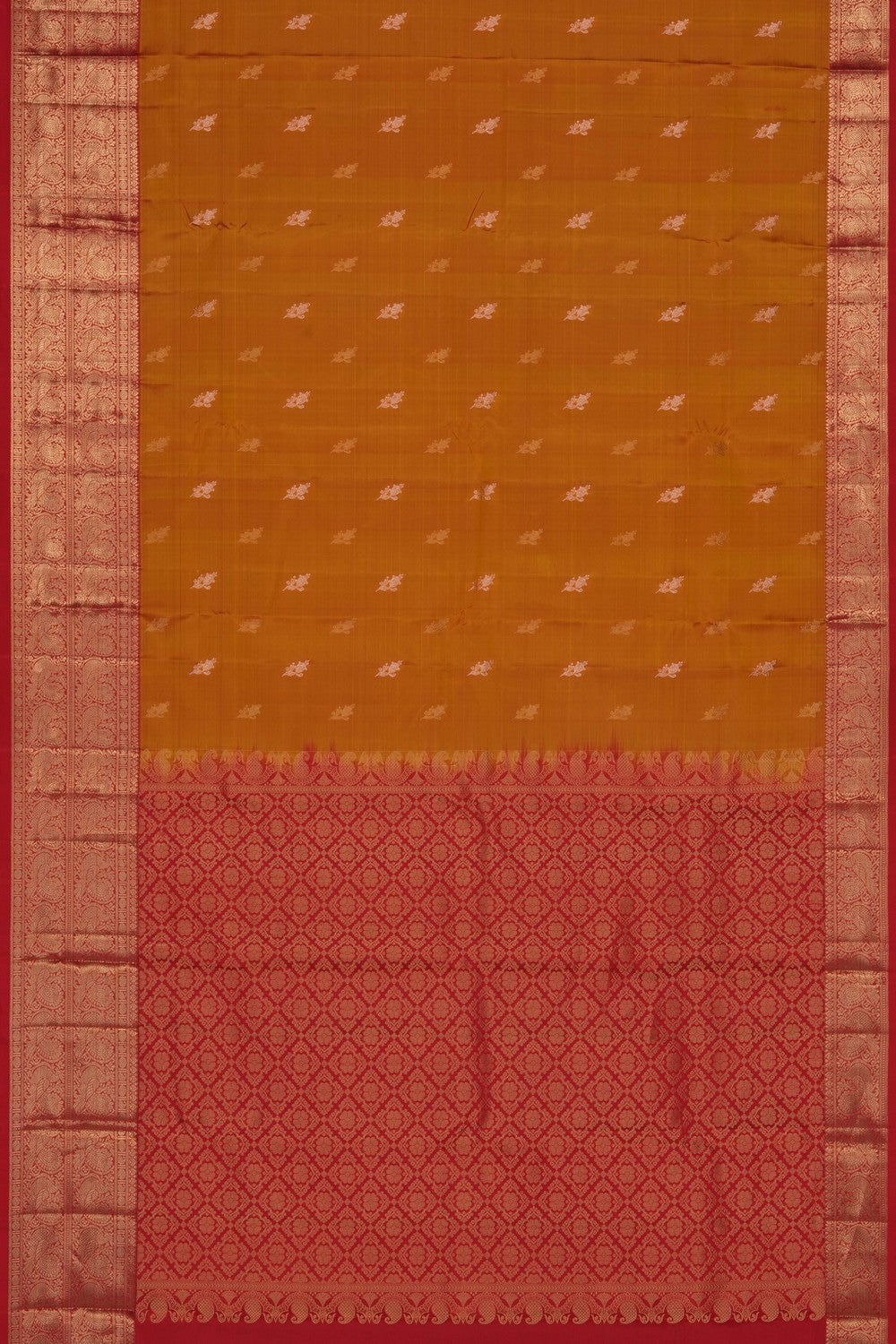 Image of Mustard Kanchipattu Saree