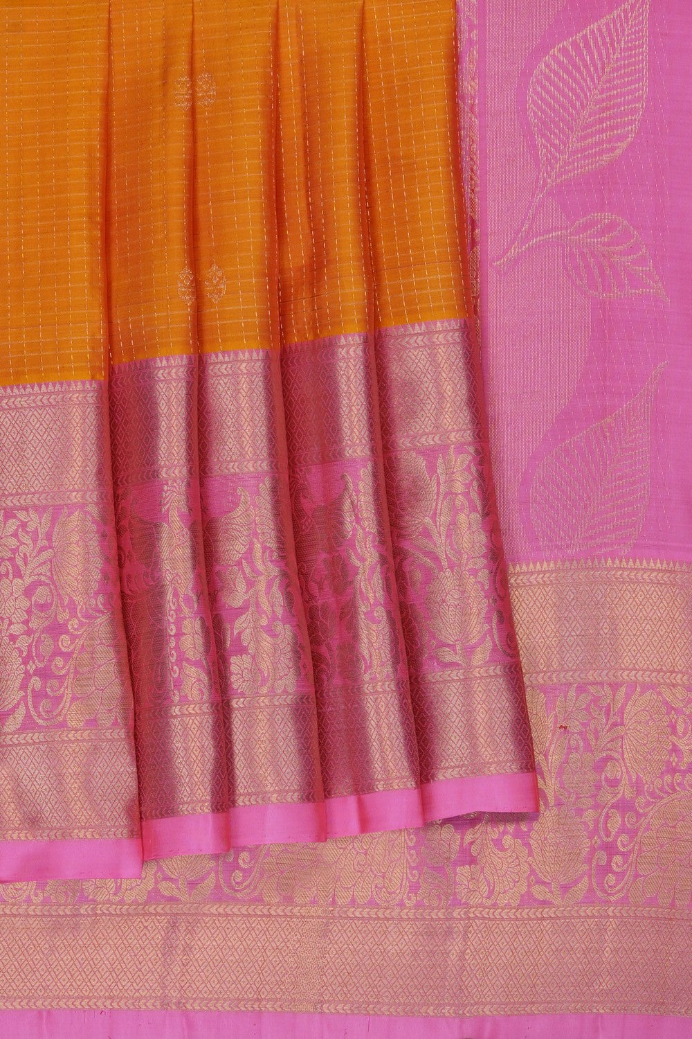 Image of Mustard Kanchipattu Saree