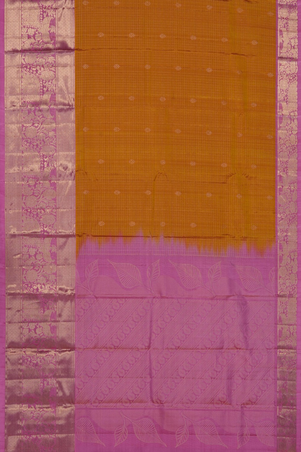 Image of Mustard Kanchipattu Saree