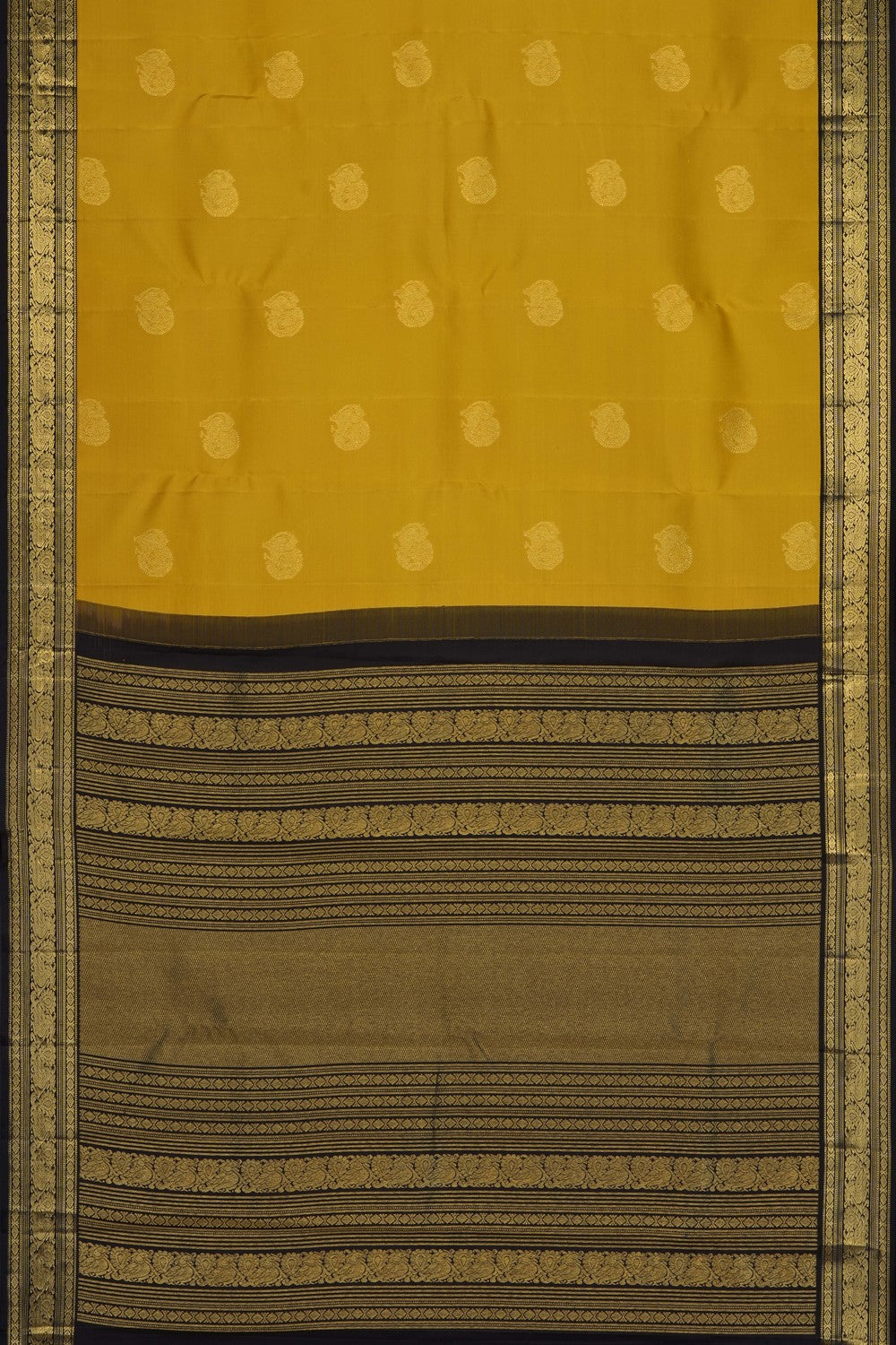 Image of Mustard Kanchipattu Saree