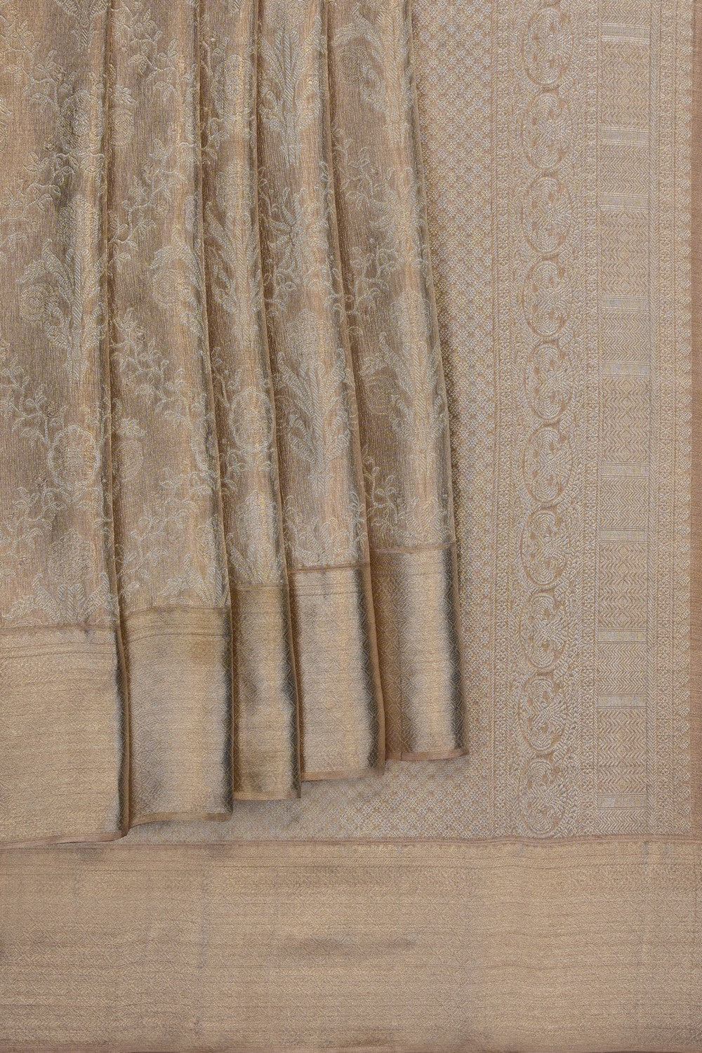 Image of Silver Kanchipattu Tissue Brocade Saree