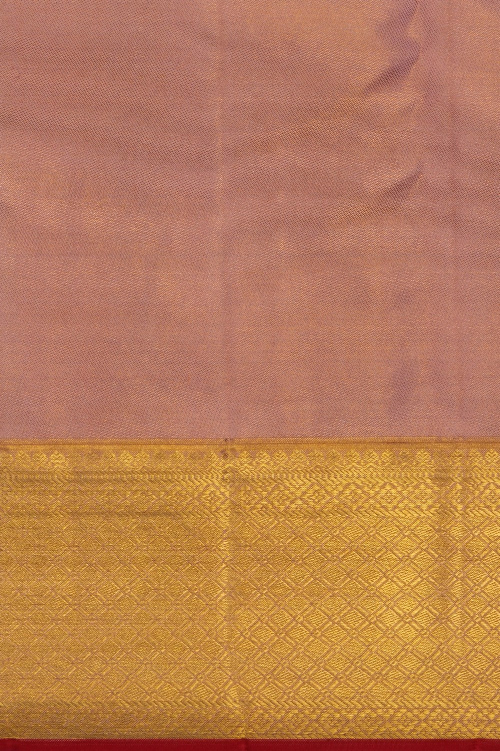 Image of Coral Pink Kanchipattu Tissue Brocade Saree