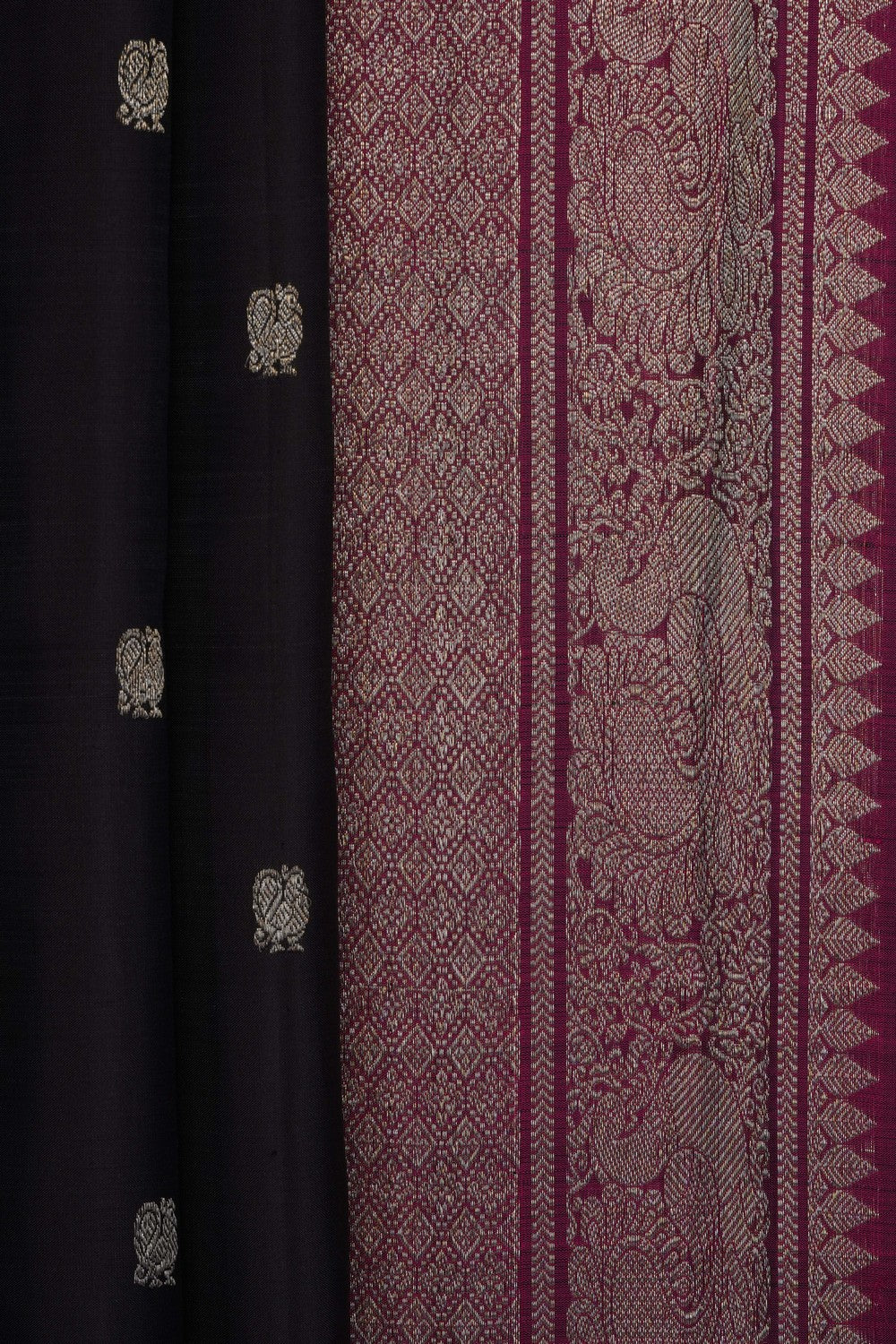 Image of Black Kanchipattu Saree