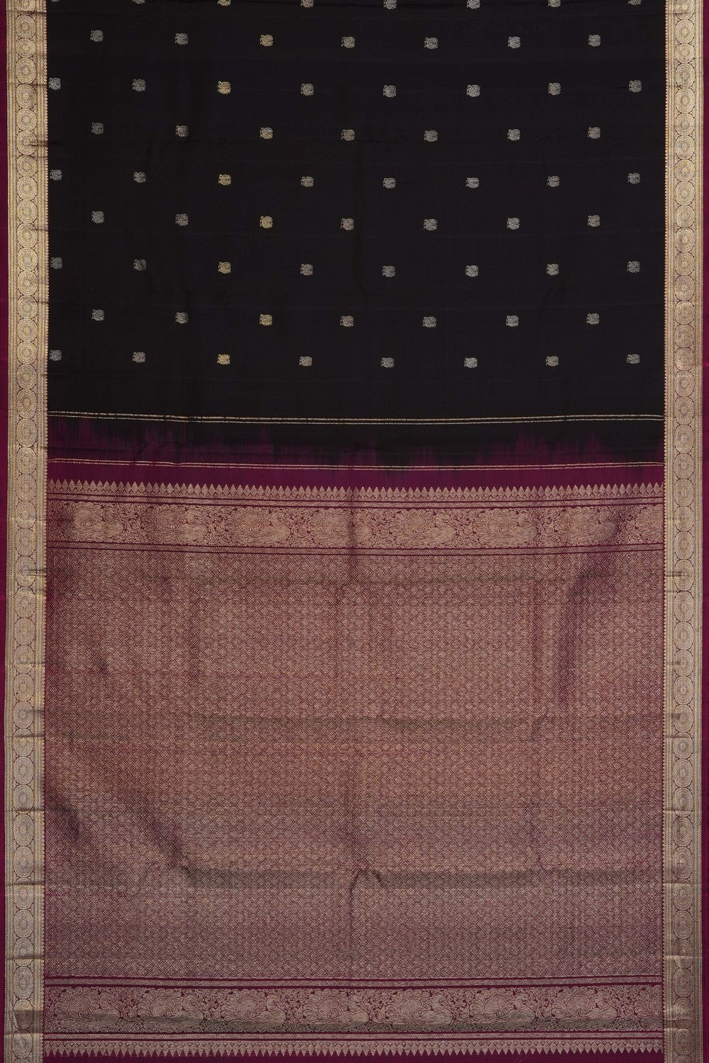 Image of Black Kanchipattu Saree
