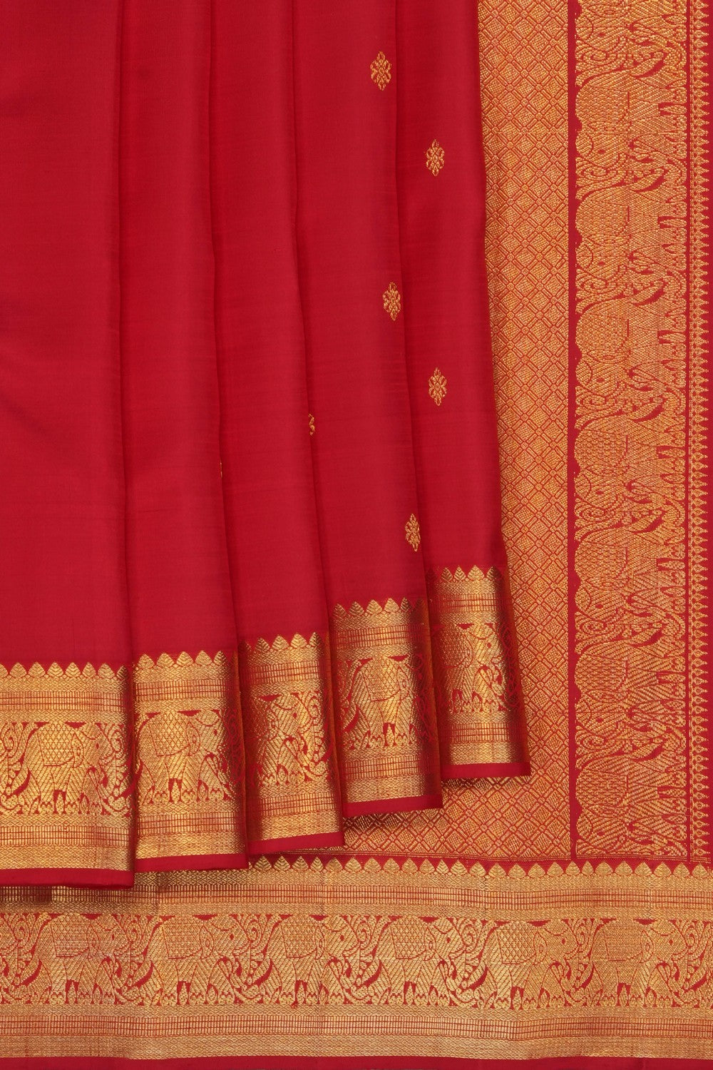 Image of Red Kanchipattu Saree