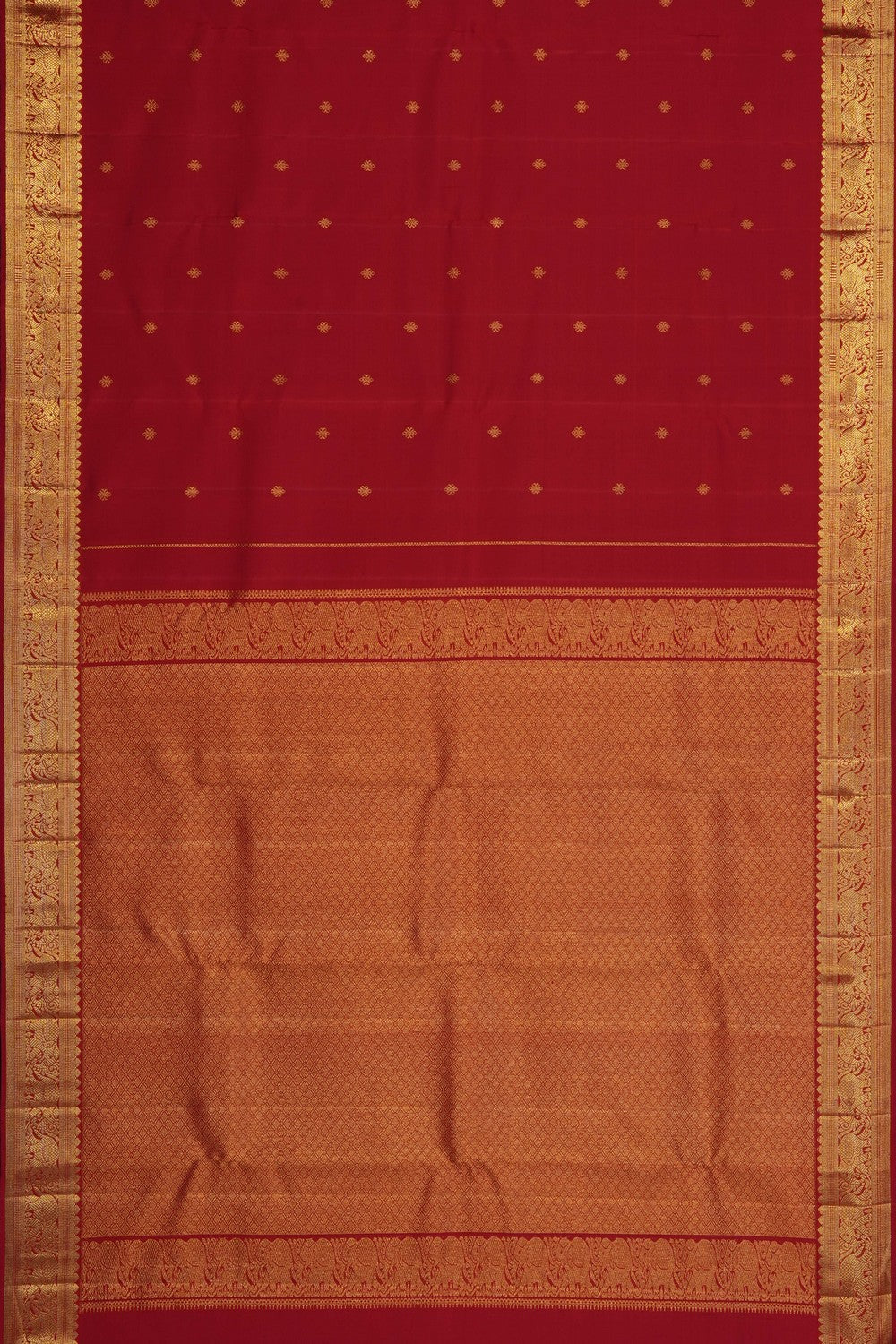 Image of Red Kanchipattu Saree