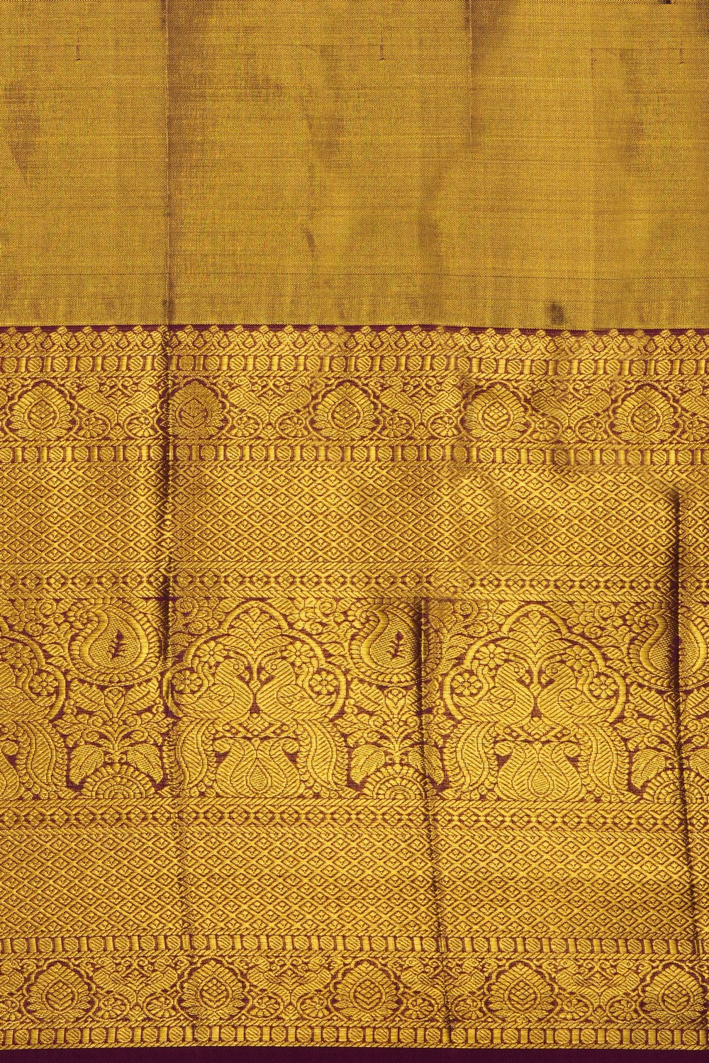Image of Vintage Gold Kanchipattu Brocade Saree