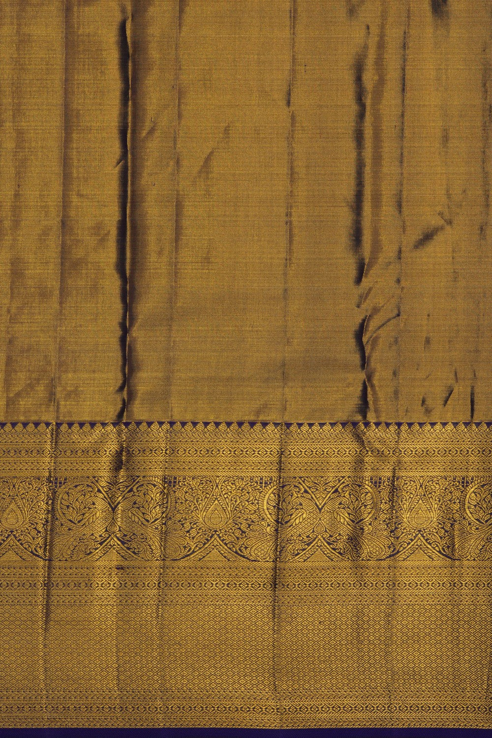 Image of Vintage Gold Kanchipattu Brocade Saree