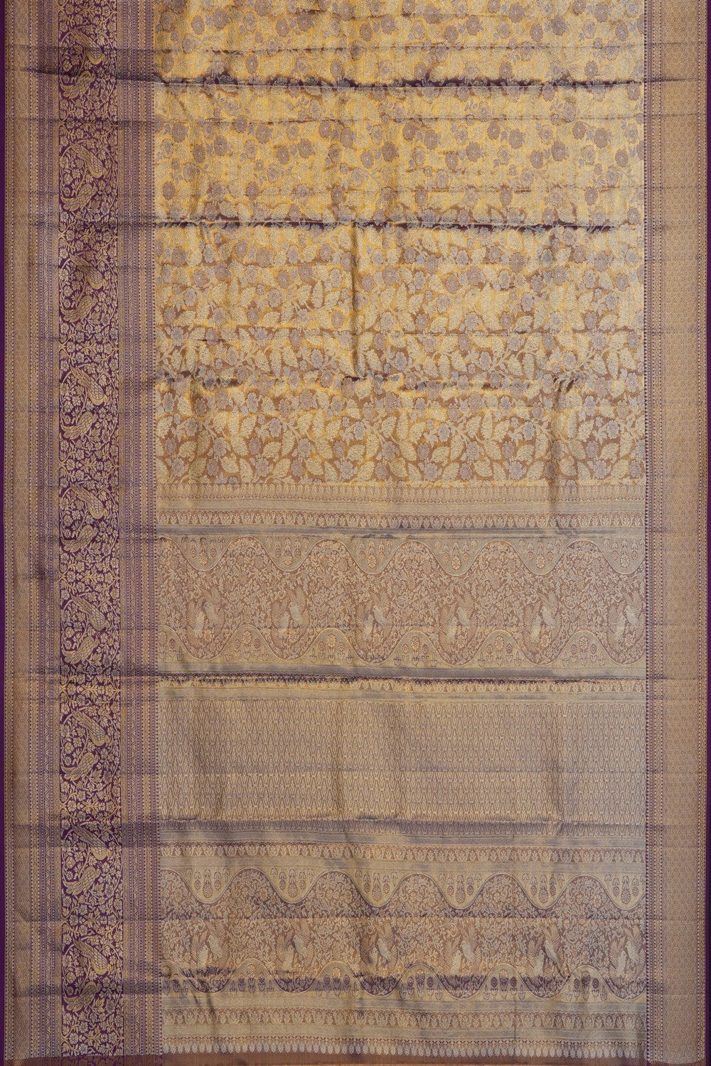 Image of Gold Kanchipattu Tissue Brocade Saree