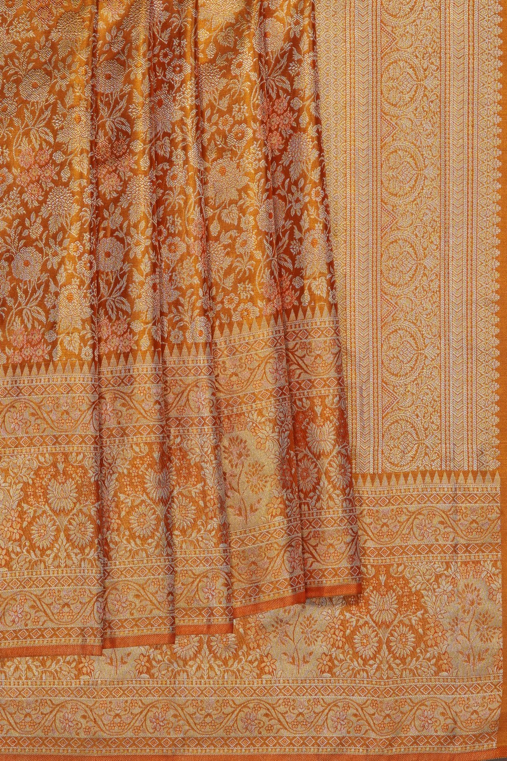 Image of Gold Kanchipattu Tissue Brocade Saree