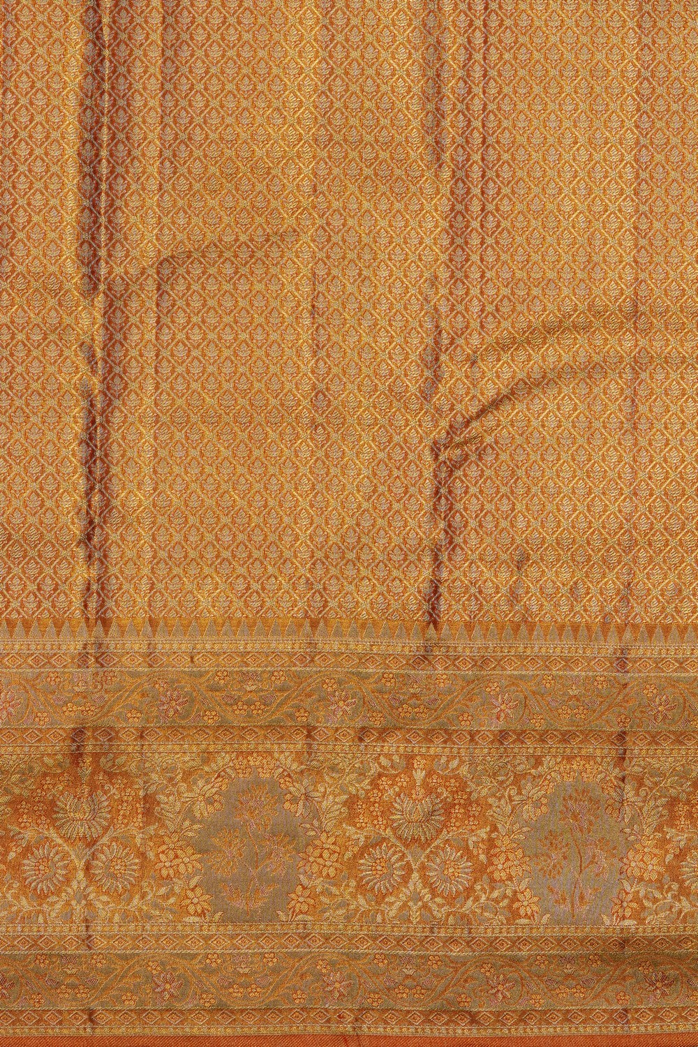 Image of Gold Kanchipattu Tissue Brocade Saree
