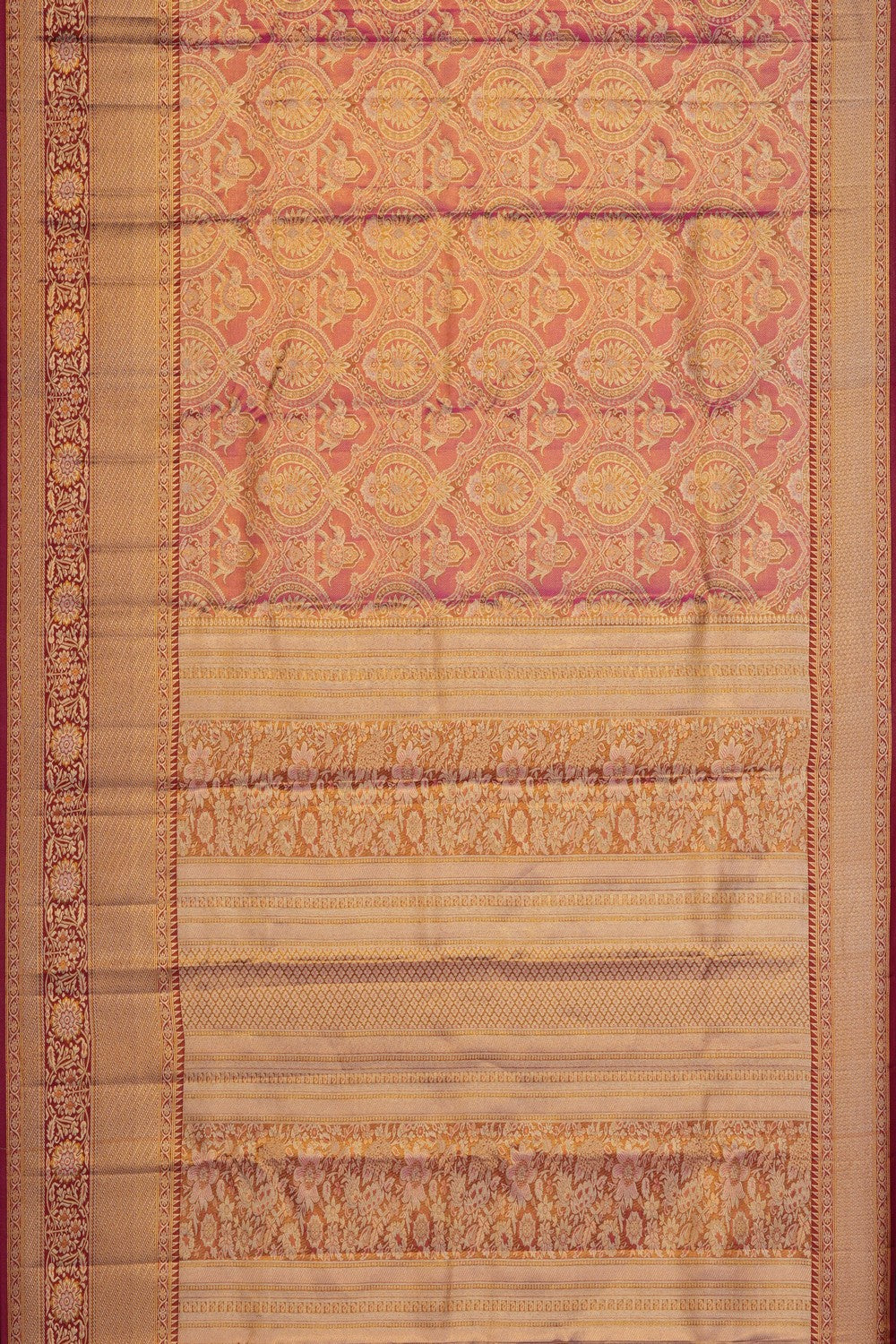 Image of Vintage Pink Kanchipattu Brocade Saree