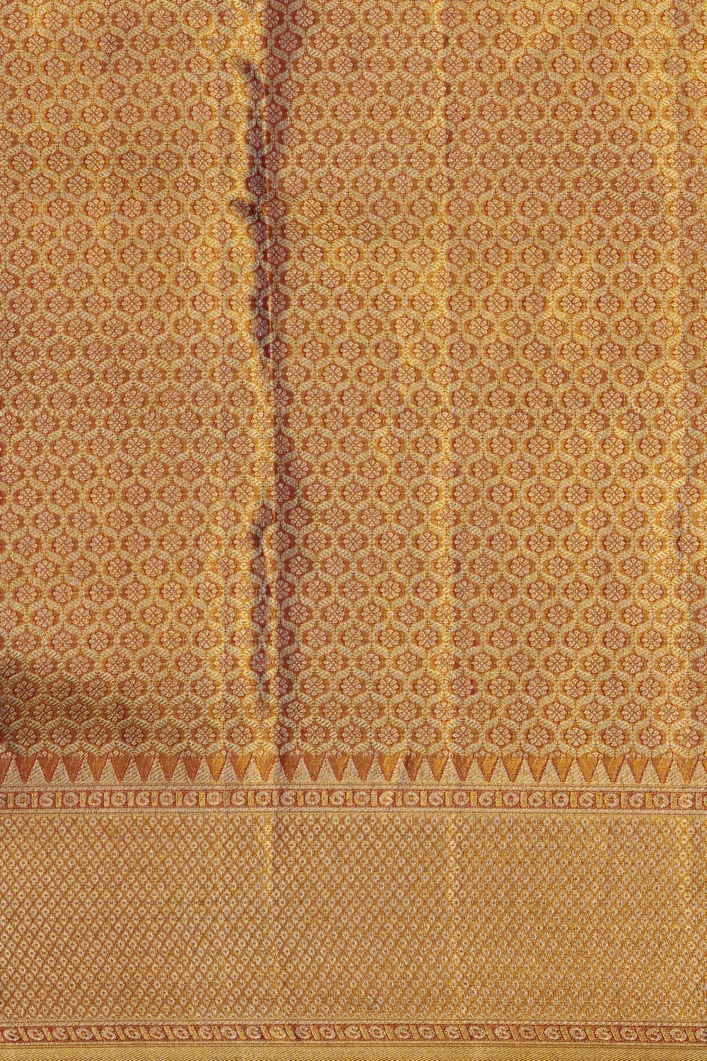 Image of Vintage Gold Kanchipattu Brocade Saree
