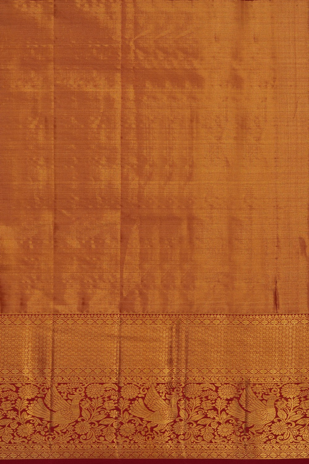 Image of Red Kanchipattu Tissue Brocade Saree