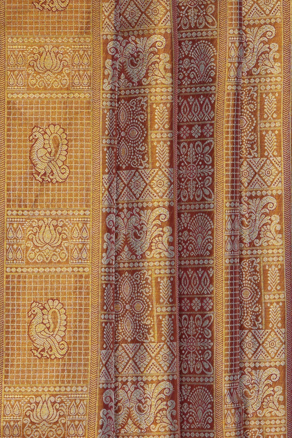 Image of Gold Kanchipattu Tissue Brocade Saree