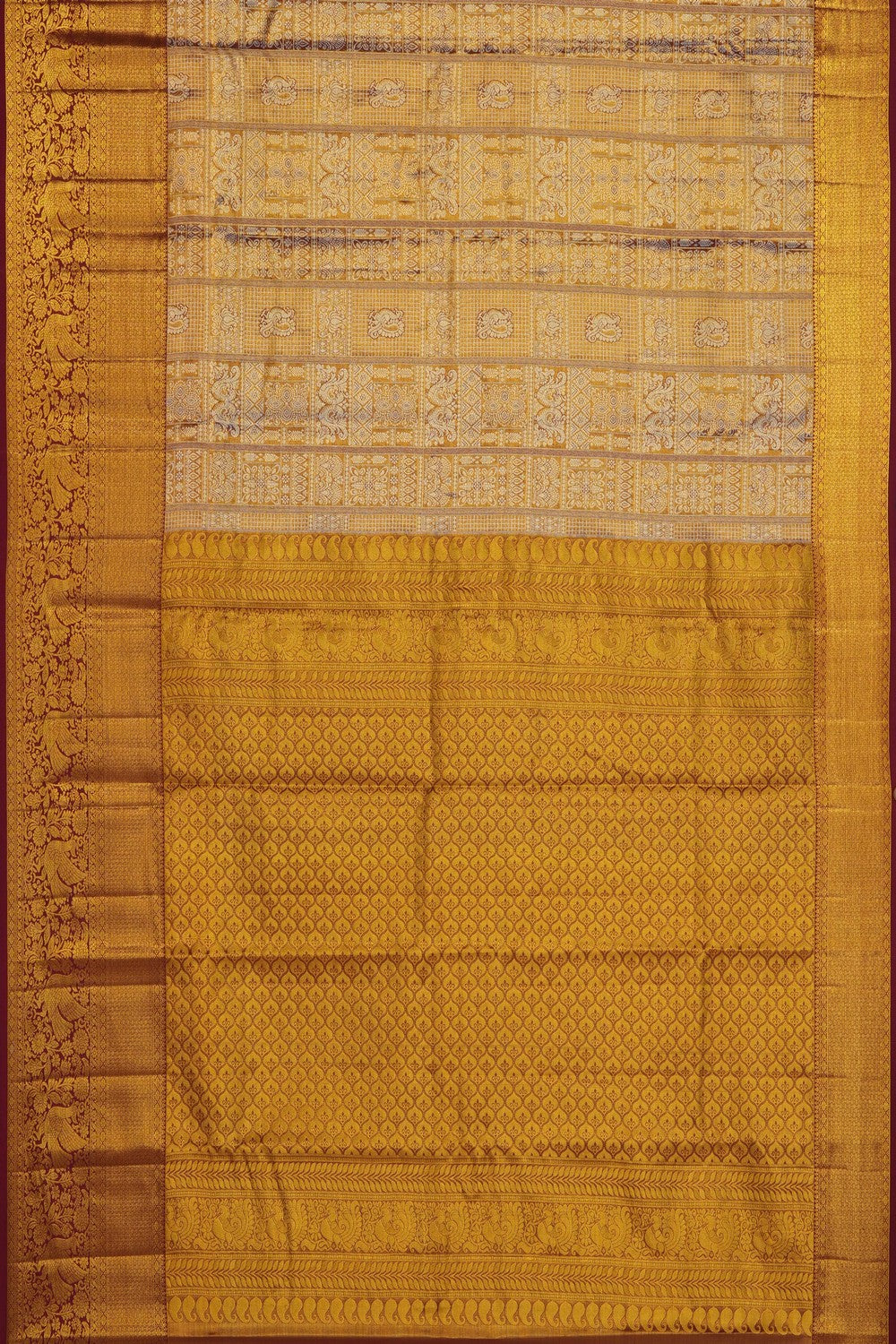 Image of Gold Kanchipattu Tissue Brocade Saree