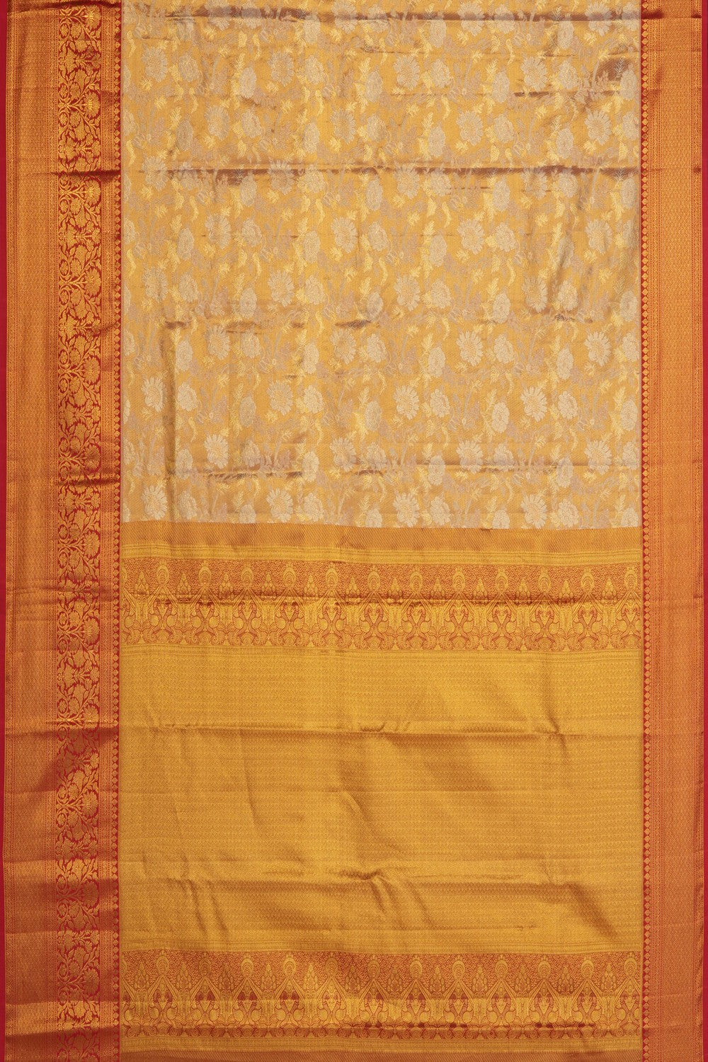 Image of Gold Kanchipattu Tissue Brocade Saree
