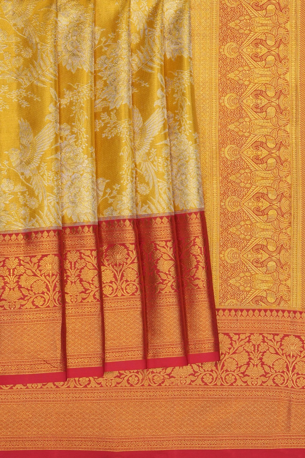 Image of Gold Kanchipattu Tissue Brocade Saree