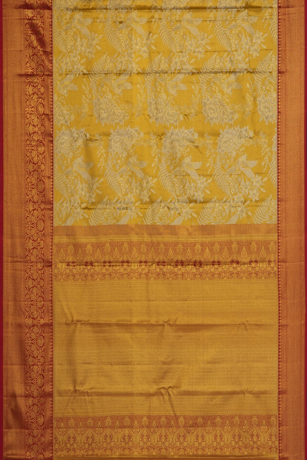 Image of Gold Kanchipattu Tissue Brocade Saree