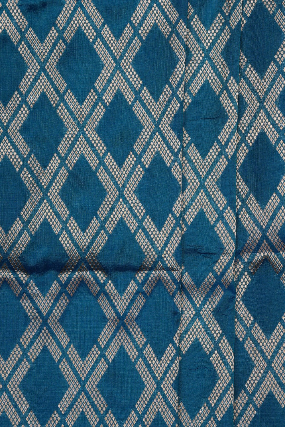 Image of Blue Banarasi Brocade Saree