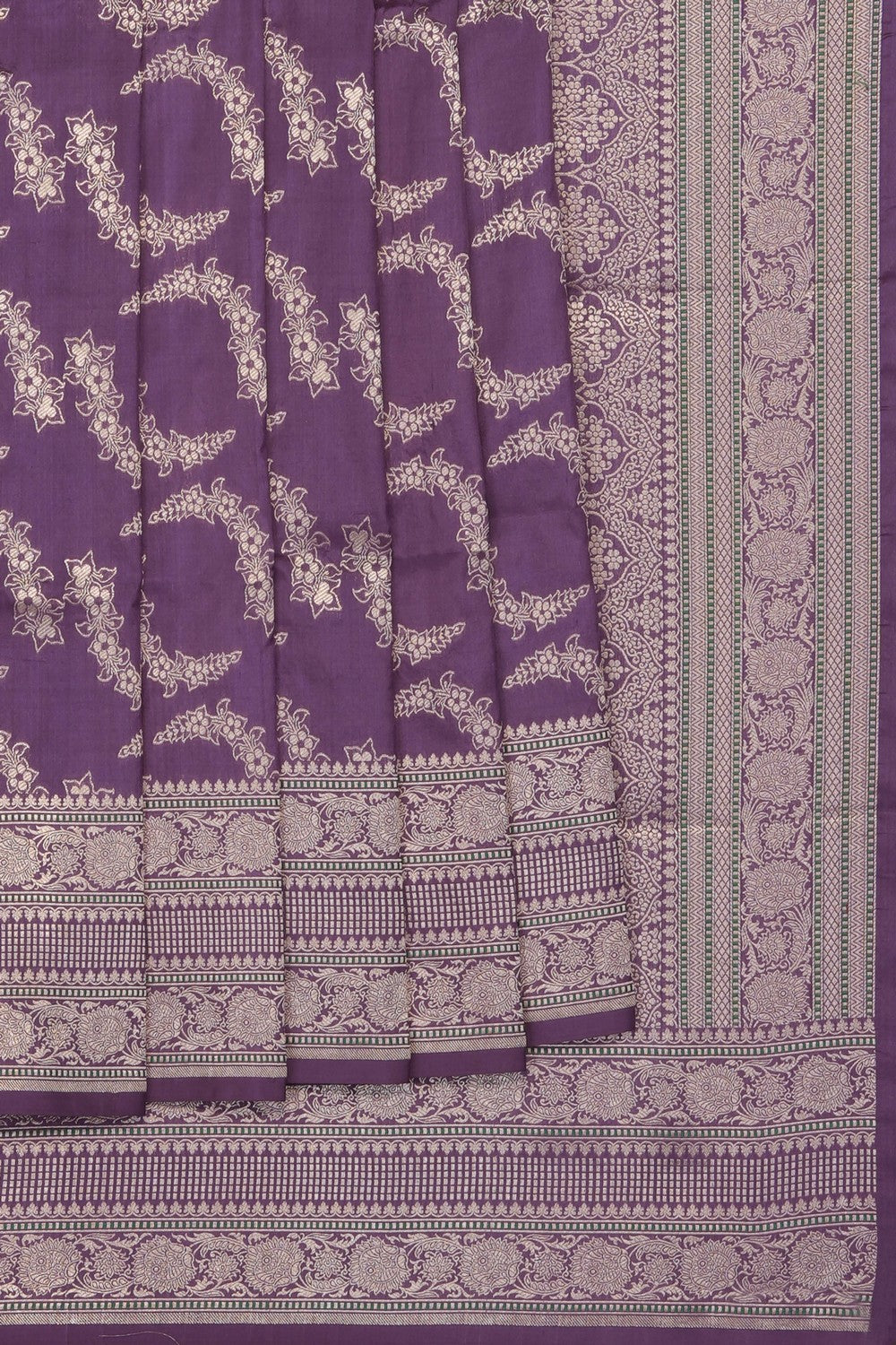 Image of Mauve Banarasi Brocade Saree