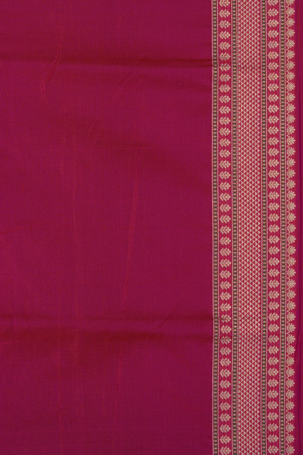Image of Fuchsia-Pink Banarasi Brocade Saree