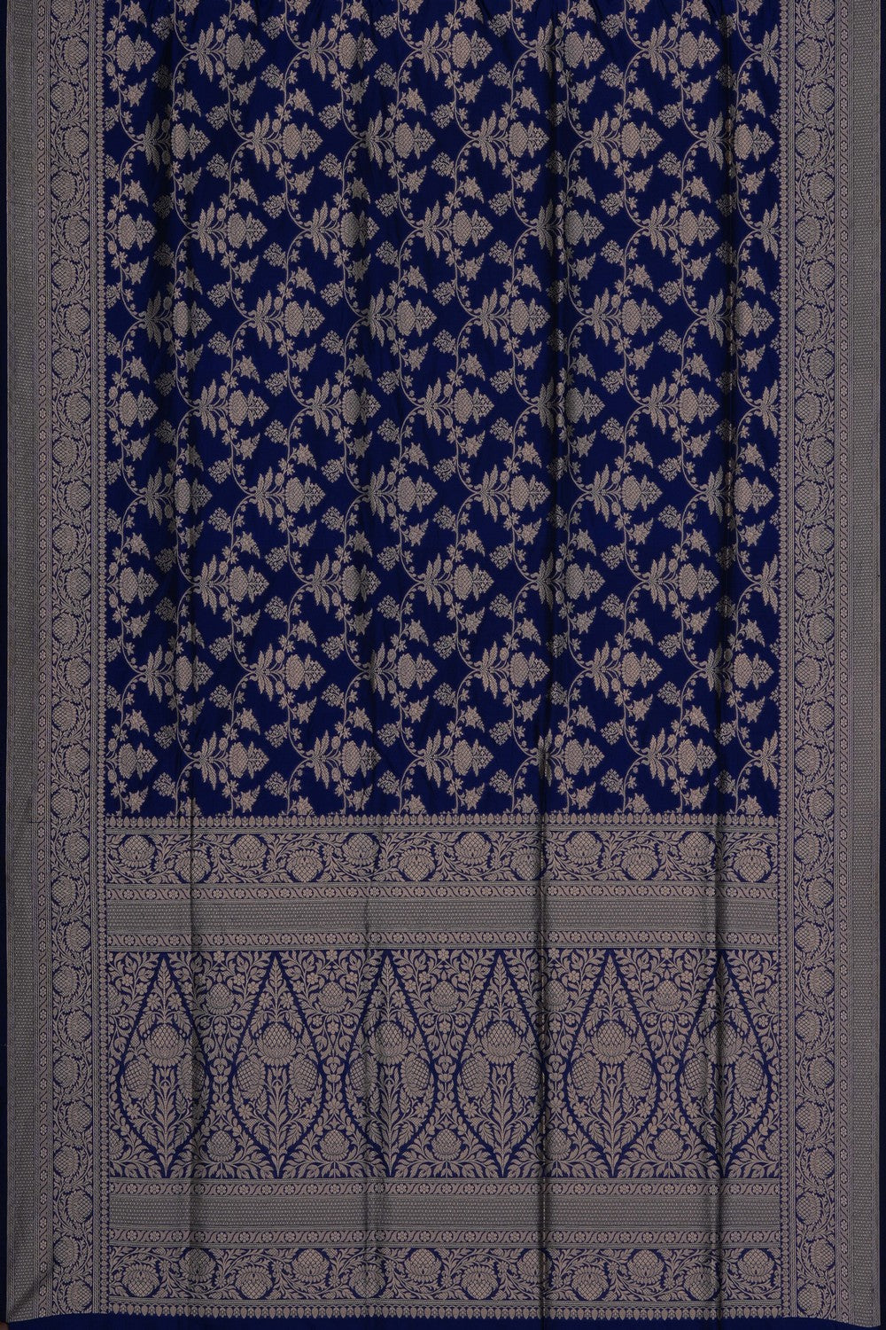Image of Indigo Blue Banarasi Brocade Saree