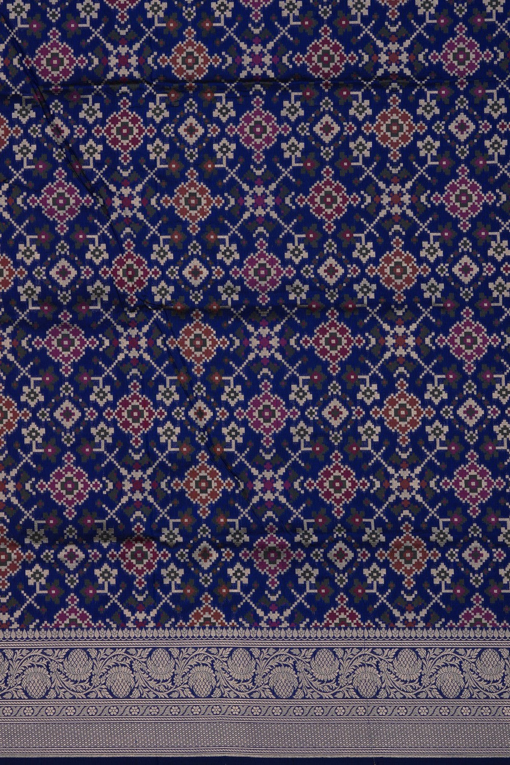Image of Indigo Blue Banarasi Brocade Saree