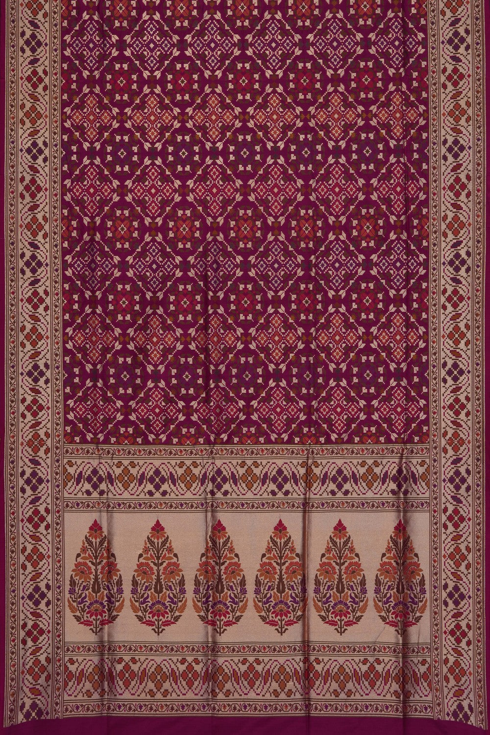 Image of Pink Banarasi Brocade Saree