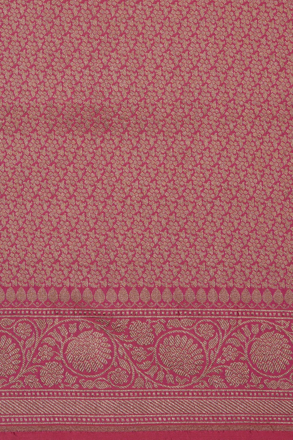 Image of Pink Banarasi Brocade Saree