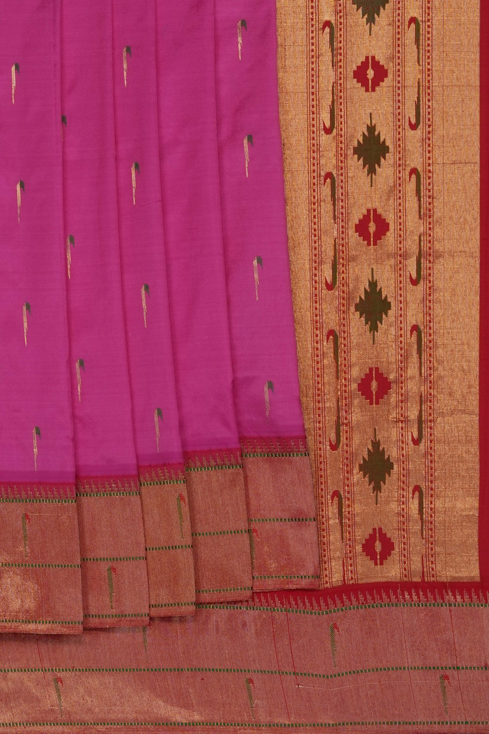 Image of Pink Paithani Silk Saree